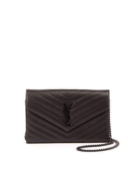 ysl monogramme envelope chain wallet|YSL monogram chain wallet.